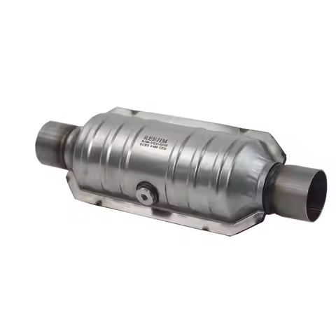 2'' 2.25'' 2.5'' Inlet Three Way Round Universal Catalytic Converter With 600 cpsi Ceramic Catalyst 