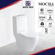 Mocha Italy High Quality One-Piece WC Jamban Toilet Bowl Mangkuk Tandas Duduk 马桶 Toilet Seat Water Closet