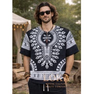 BOHEMIAN DASHIKI CLOTHES WITH BANGKOK MOTIFS FOR MEN AND WOMEN - BEACH CLOTHES, CASUAL CLOTHES, LOKA