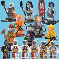 Biochemical Zombies Fire Zombies Building Blocks Minifigures Assembling Toys Zombies Toys Skeleton M