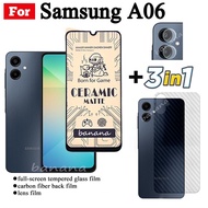 3 IN 1 Samsung A06 Ceramic Tempered Glass for Samsung Galaxy A06 Camera Lens Glass Screen Protector 