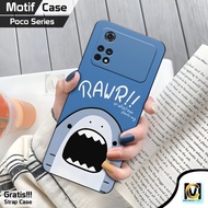 HP CASE poco M4 PRO M3 M5 M6 M7 M7 PRO 4G 5G NEWEST 2026 Cute Shark MOTIF Silicone Protective CASE F