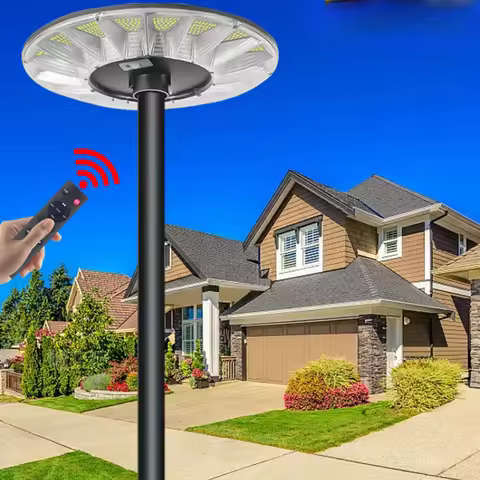 Solar Outdoor Street Light Induction Lighting Outdoor Waterproof UFO Landscape Round Lamp