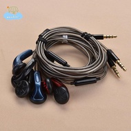 [LI] DIY MX500 Heavy Bass Flat Head Earphone Earbuds With Mic High Quality Study Sports Headphone 【I