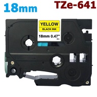 Vileed 18Mm Tze641 Black On Yellow For Brother Ptouch Label Tape 8M Length Tze-641 Tz-641 Tz641 Tze 