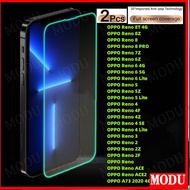 2PCS Luminous Protective Glass OPPO Reno 8T 7Z 6Z 5Z 4Z 8 7 6 5 4 4F 3 2 2F 2Z ACE2 Lite A73 2020 4G Screen Protector Glowing Tempered Glass