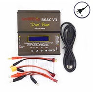 V3 B6AC 80W สำหรับที่ชาร์จดิจิตอลบาลานซ์อัจฉริยะสำหรับ NiMH เฮลิคอปเตอร์ควบคุมรีโมต Re-Peak