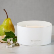 Soy Wax Candle French Pear Extra Large 4 Wick (60+ hours burn time, 600gr) by Robinsons