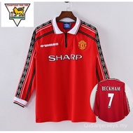 1998-1999 season Manchester United home jersey. long sleeves #BECKHAM S-2XL