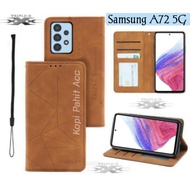 HP Samsung Galaxy A72 Flip Cover Wallet Case Magnetic Flip Wallet Casing