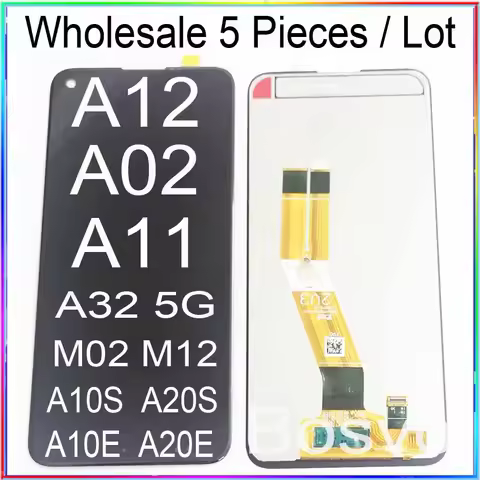5 Pieces/Lot For Samsung A02 A12 Screen A125 A125F A127 A127F Display M12 M02 Lcd A10S A20S A10E A20