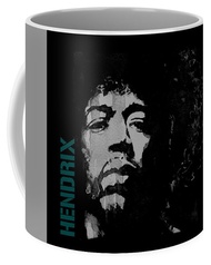 Jimi Hendrix - Cangkir Kopi Hitam Retro Jimi Hendrix - Retro Black Coffee Mug
