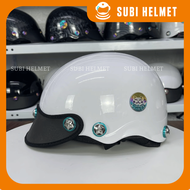 Mũ bảo hiểm gắn ốc titan lục bảo ngũ sắc kèm mèo thần tài TẶNG TEM BIKER nón bảo hiểm gắn ốc titan