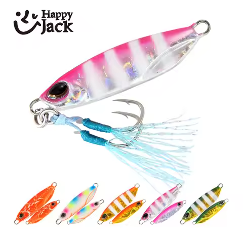 HAPPYJACK New Mini Jackjig casting jig 5G 7G 10G 15G Rockfishing Micro Jig Spoon Saltwater Fishing L