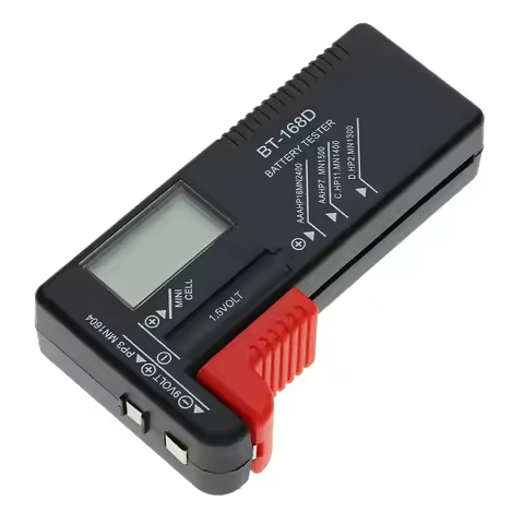 1pcs Battery Tester 9V 1.5V Button Cell Voltage Battery Voltage Tester BT-168D Battery Tester Univer