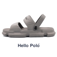 Hello Polo รองเท้าแตะ รองเท้าแตะผู้ชาย รองเท้าแตะชายหาด เหยียบนุ่ม กันลื่น รองเท้าแตะส้นแบน แฟชั่นฤด