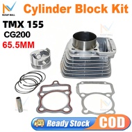 TMX155 CG200 65.5MM Motorcycle Cylinder Piston Kits CG200 65.5MM 63.5MM Cylinder Block Plug and Play