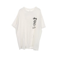 【二手】 STUSSY短袖T卹， STUSSY x Nike 聯名印花，棉質 x Nike T卹，男款，二手