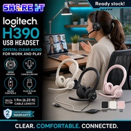 Logitech H390 Wired USB-A Computer Headset with Noise Cancelling Mic for Video Meeting Music Gaming