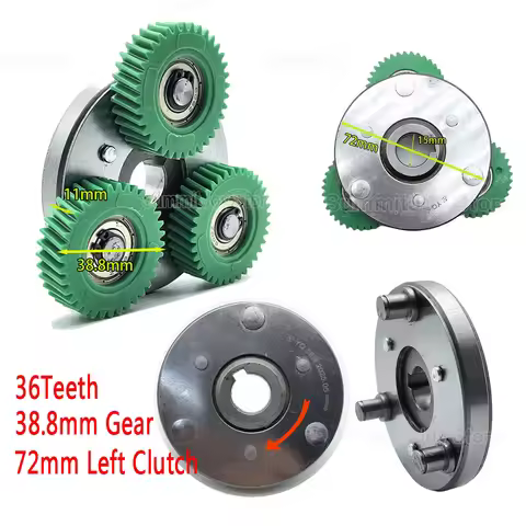 36T 38.8x11mm Helical Gear with 72mm Left Clutch For E-bike Wheel 250W Motor Cycling Hub Motor Acces