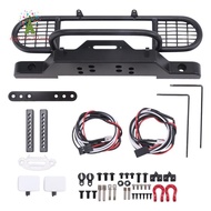 for TRX4 Metal Front Camel Trophy Bumper with Light for 1/10 RC Crawler Car  TRX4 -4