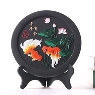 Lucky Fish Activated Carbon Carving Golden Arowana Ornaments Crafts Home Accessories Household Livin