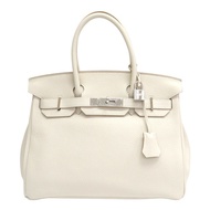 奶昔白 Togo牛皮 Birkin 30 柏金包 手提包 T刻 銀釦【HERMES 愛馬仕】