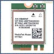 [J B K H] 1 PCS MT7921 WIFI6 2.4G 5G Gigabit Network Card M2 5.2 BT Network Card Green