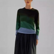 QEAG Erdos Water-Soluble Cashmere Gradient Sweater - Women's Fall Round Neck