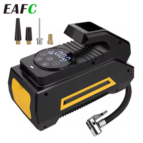 EAFC Portable Air Compressor Pump Tire Inflator Car Tire Pump with Digital Pressure Gauge Tire Tyre 