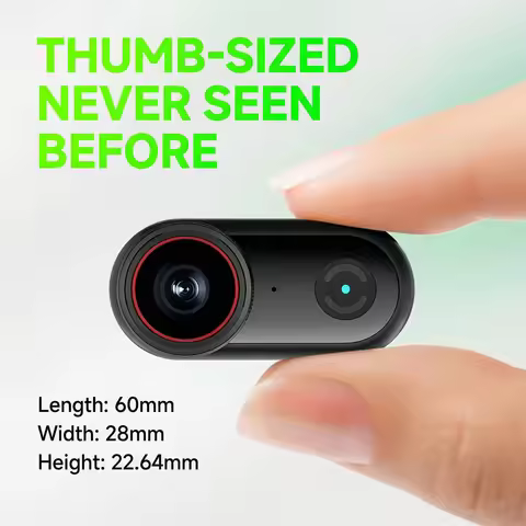 4K Magnetic Thumb Action Camera Wearable Mini Cam 1.47" Screen, 4K30FPS/2K60FPS, IP65 Waterproof Bod