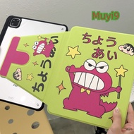 INS Creative Cartoon Funny Crayon Shin-chan Crocodile For IPad10.2 Shell Ipad10th Cover Mini6 Case Ipad9.7 Cover Air5 Anti-fall Case Pro11/ipad12.9 Anti-bending Cover Ipad7th Shell