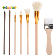7 Pieces Ceramic Glaze Tools, Pottery Supplies Different Shapes of Pottery Glaze Brushes for Pottery