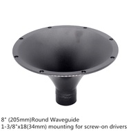 2PCS karaoke speaker box horn flare round shape 205mm diameter 1" throat ABS plastic for KTV home th