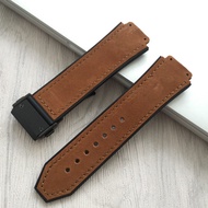 สายนาฬิกาสำหรับผู้ชาย25มม. * 19มม. สายนาฬิกายางซิลิโคนแท้ Mate สำหรับ HUBLOT Big Bang Series สายนาฬิ