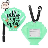 PVC Soft Rubber Beach Luggage Tag Animal Suitcase Identifier Cute Boarding Pass Keychain for Travel 
