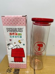 史努比SNOOPY 疊疊樂高硼硅玻璃儲物罐，1000ml，保證正品