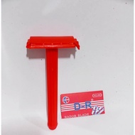 REFILLABLE MUSTACHE AND FEATHER RAZOR WITH BONUS Razor Blade