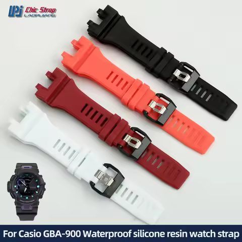 Outdoor Sports Waterproof Silicone Resin Watch Strap For Casio G-SHOCK GBA-900 Rubber Watchband GBA9