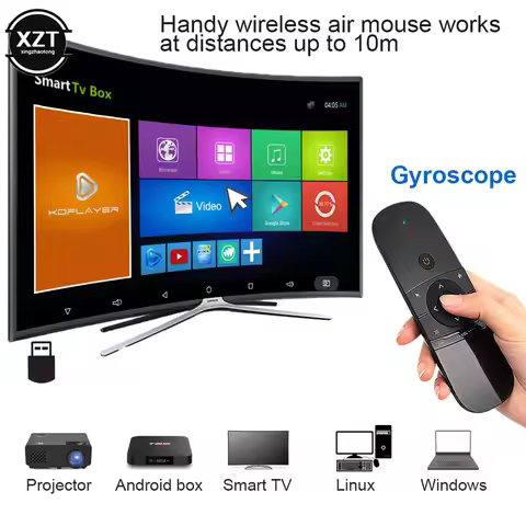 Wechip W1 Air Mouse 2.4G Wireless Keyboard Remote Control IR Remote Learning 6-Axis Motion Sense for