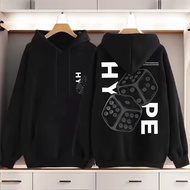 Street Wear All-Match Breathable HYPE Loose Sieve logo Printed Large Size Hooded Sweatshirt