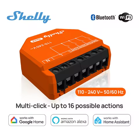 Shelly i4 Gen3 Smart 4 channel WIFI Inputs Controller AC Powered That Allows activate Deactivate Cre