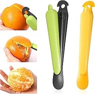 2pcs 5-in-1 Orange Peeler, Stainless Steel Fruit Peeler Kitchen Gadgets Orange Peeler Pomelo Peeler 