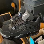 Cool to explode Hot-selling AJ4 Black Cat Mid-Top Thick-Soled Wear-Resistant Air Cushion Basketball 