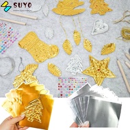 SUYO Engraving Drawing paper, 70 micron Thick Handmade Aluminum Foil Art Paper, making 20*30cm Gold 