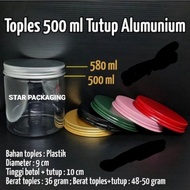 500ml Jar with Aluminum Lid Plastic Jar 500ml Jar with Aluminum Lid Cookie Jar