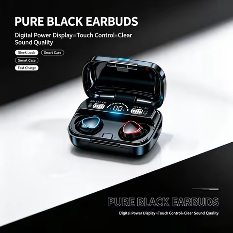 Bluetooth headset M10 hands-free LED Dispay headset Bluetooth HiFi stereo music wireless earplug gam