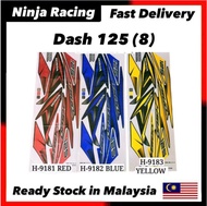 (8) Honda Wave Dash 125 Dash125 Stiker sticker ( 8 ) body cover set stripe 8 Coverset Strike Red Blue Yellow Ready Stock