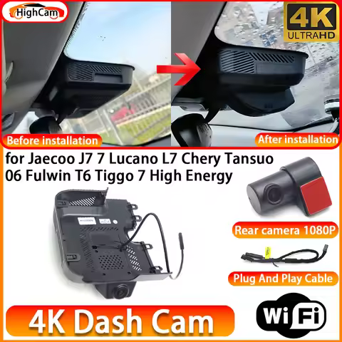 for Jaecoo J7 7 Lucano L7 Chery Tansuo 06 Fulwin T6 Tiggo 7 High Energy OEM 4K DVR Dash Cam Front Re
