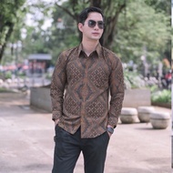 Cringe Men's Long Sleeve Batik Shirt with Premium Modern Lining